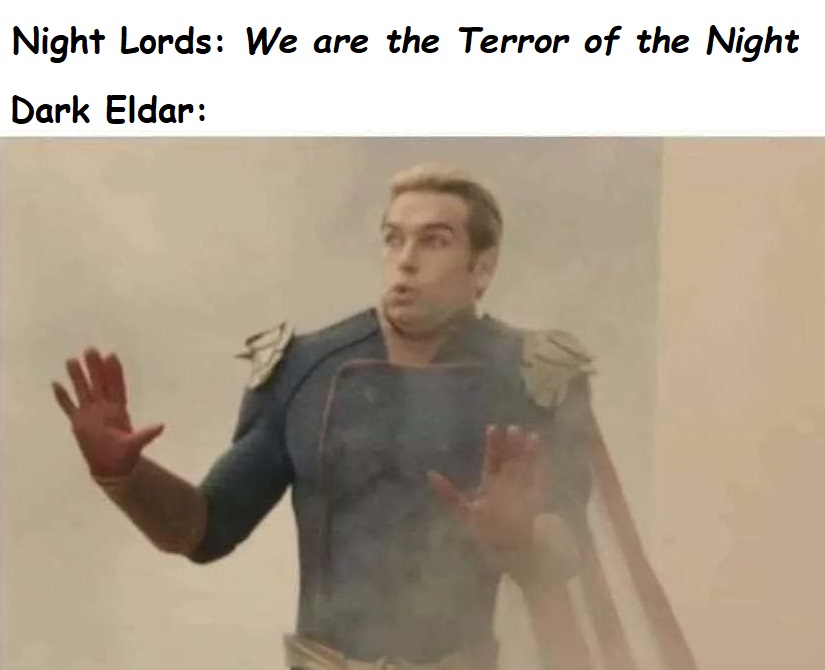 NornQueenKya's tweet photo. Imagine your 5 year old thinking he's scary

Now you understand the Dark Eldar just a little more XD https://t.co/G79Y1vcDkl
