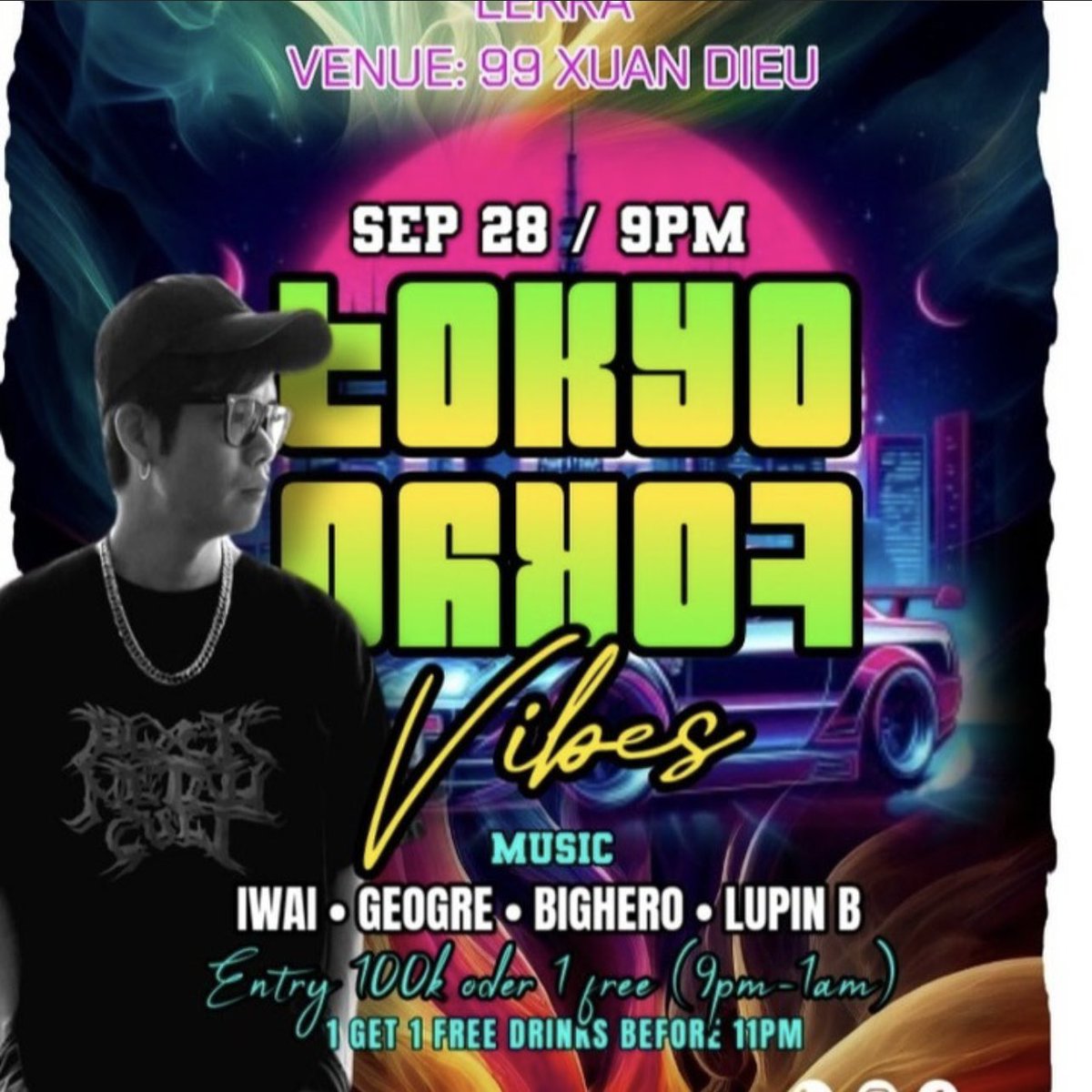 dj_george_jp's tweet photo. 今週末はベトナム・ハノイでのラストDJ🇻🇳
📍LEKKA

TOKYO Vibesということで東京感満載のOpen Format Partyします🫡🔥 https://t.co/qPzV4tGrJP