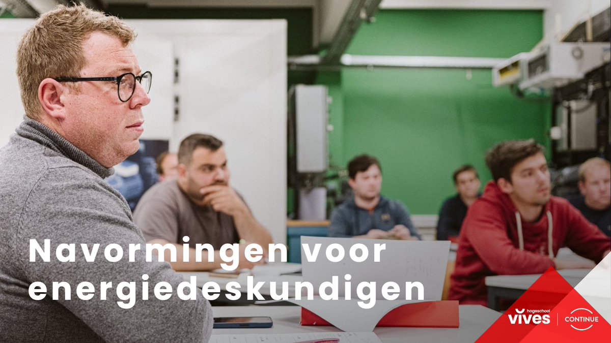 Word Energiedeskundige en voer energieaudits uit in gebouwen die het EPC willen behalen. continue.vives.be/nl/opleidingen…
Al energiedeskundige? Volg permanente vorming en je bent weer helemaal mee. : continue.vives.be/nl/opleidingen… en continue.vives.be/nl/opleidingen…