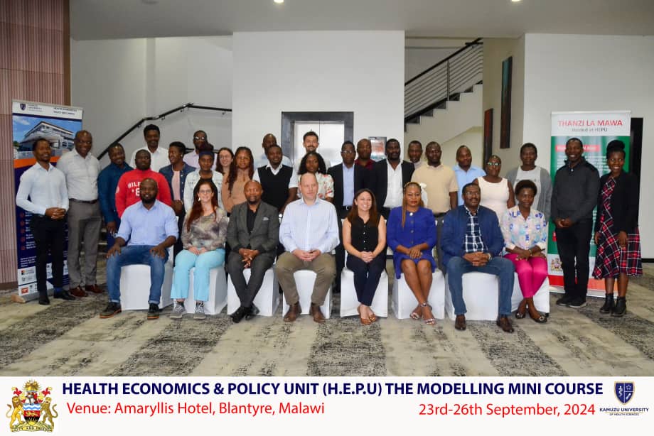 HEPU is holding a modelling course at Amaryllis Hotel in Blantyre from the 23rd Sept to 26th September 2024. Among others, the course has delegates from Ministry of Health, University College London, Imperial university, and several health practitioners from within the country.