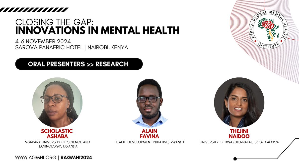 We can't wait to hear from #AGMHI2024 speakers on a range of topics, incl. innovative uses of virtual reality among patients with psychosis!

🗓️Register by Monday 30 Sept to join us &amp; learn from these leading African mental health researchers: event.fourwaves.com/agmhi2024/