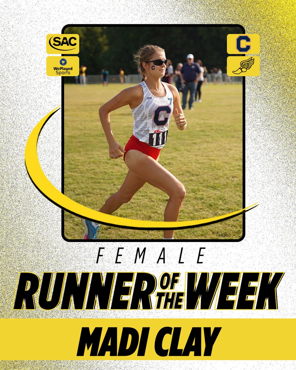SAC_Athletics's tweet photo. Cross Country Runners of the Week
Madi Clay @CatawbaIndians
Elliot Dotson @AUTrojans
#weplayed https://t.co/U3wxHSNXs8