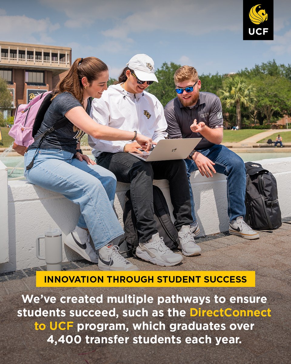 UCF (@ucf) on Twitter photo <a href="/usnews/">U.S. News & World Report</a> <a href="/LockheedMartin/">Lockheed Martin</a> <a href="/NASA/">NASA</a> <a href="/SiemensUSA/">Siemens USA</a> Innovation Through Student Success:
We’ve created multiple pathways to ensure students succeed, such as the <a href="/DC2UCF/">DirectConnect to UCF</a> program, which graduates over 4,400 transfer students each year. <a href="/usnews/">U.S. News & World Report</a> <a href="/LockheedMartin/">Lockheed Martin</a> <a href="/NASA/">NASA</a> <a href="/SiemensUSA/">Siemens USA</a> Innovation Through Student Success:
We’ve created multiple pathways to ensure students succeed, such as the <a href="/DC2UCF/">DirectConnect to UCF</a> program, which graduates over 4,400 transfer students each year.