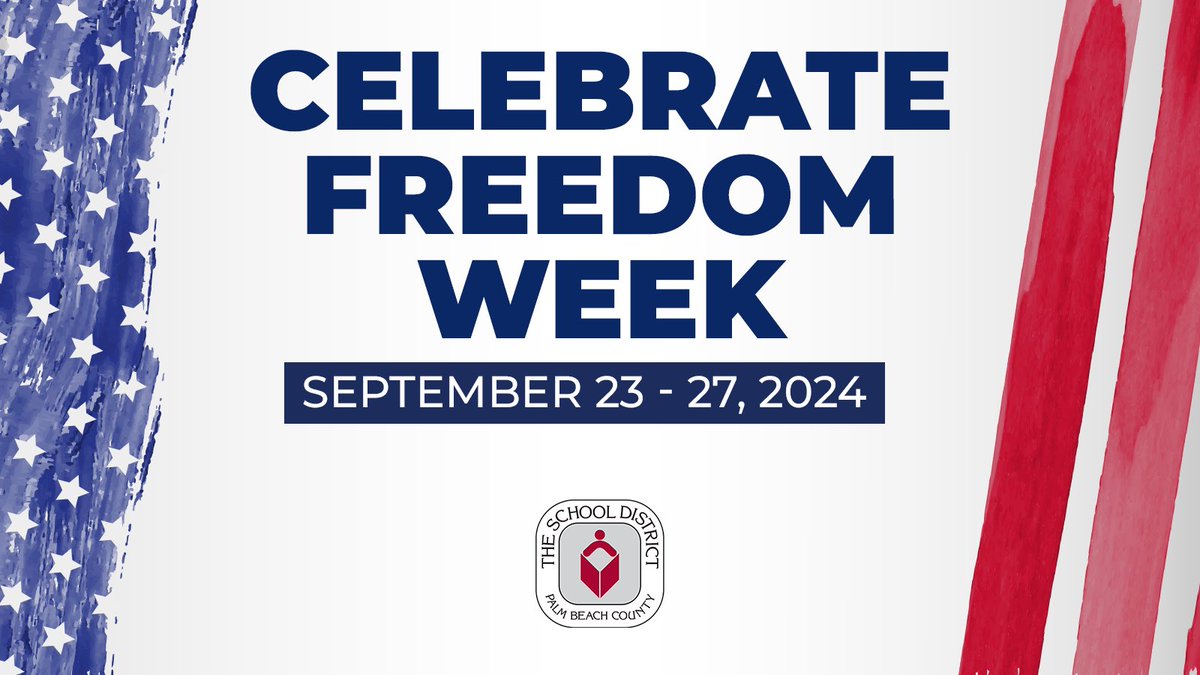🇺🇸 It's Florida's "Celebrate Freedom Week!" With an emphasis on educating students about the sacrifices made for freedom in the founding of this country and the values on which this country was founded, the state of Florida recognizes the last full week of September as Celebrate