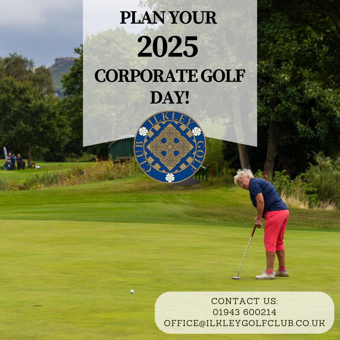 📅 Plan Ahead for 2025⛳️

Looking for a venue for the perfect corporate golf day next year? We’ve got you covered! 🏌️‍♂️✨

Dates are filling up fast! Secure your spot and make 2025 your best golf year yet.

📞 Call us now on 01943 600214 or Email on office@ilkleygolfclub.co.uk