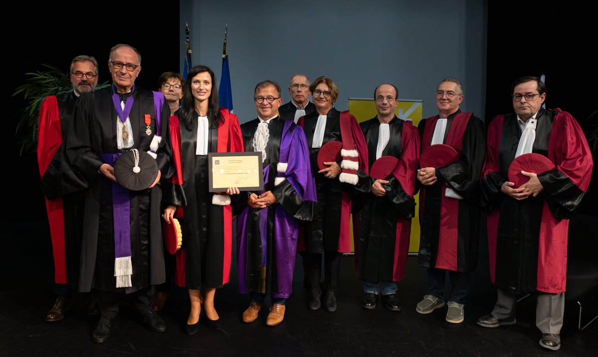 [🇪🇺 Retour] Nous sommes honorés d'avoir accueilli madame Mariya Gabriel, ce lundi 23 septembre, pour lui remettre le diplôme de docteur Honoris Causa de La Rochelle Université !