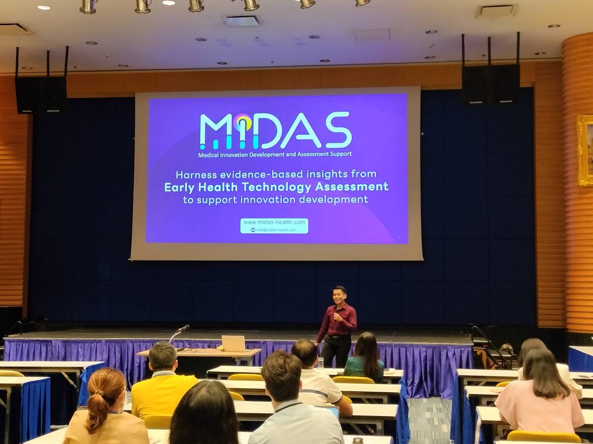 MIDAS_HTA's tweet photo. MIDAS team, led by Dr. Teerawat Wiwatpanit, hosted a workshop on “Early Health Technology Assessment: How to conduct a worthwhile research” at @nstdathailand. We shared our experience on how to utilize early HTA to promote efficient innovation development #HTA @HITAP_Thailand https://t.co/AXp7UcGrpZ
