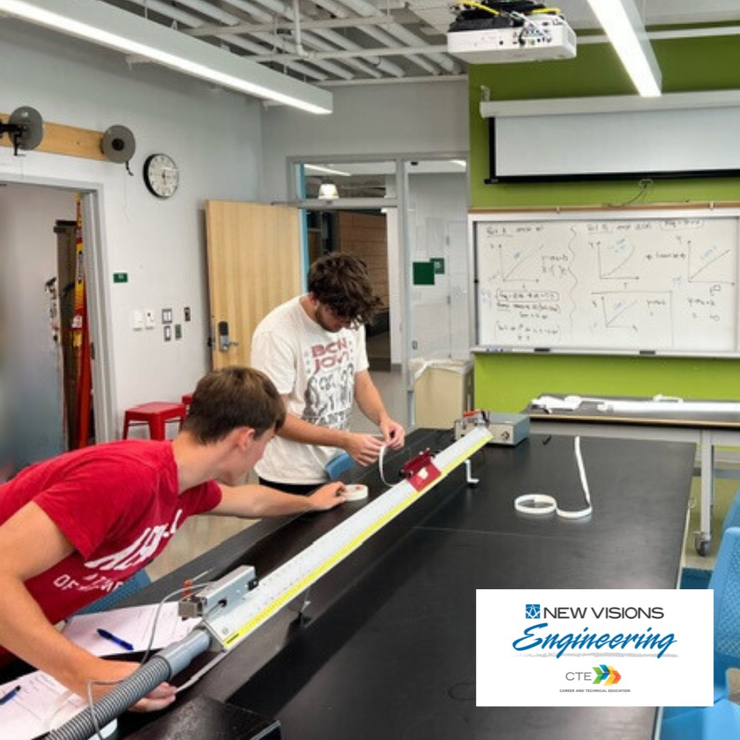 🚀 DYK our New Visions Engineering students visit local colleges and companies? This week, they explored SUNY Adirondack’s physics lab, analyzing motion using spark timers to measure and graph results for calculating acceleration due to gravity. Hands-on physics in action!