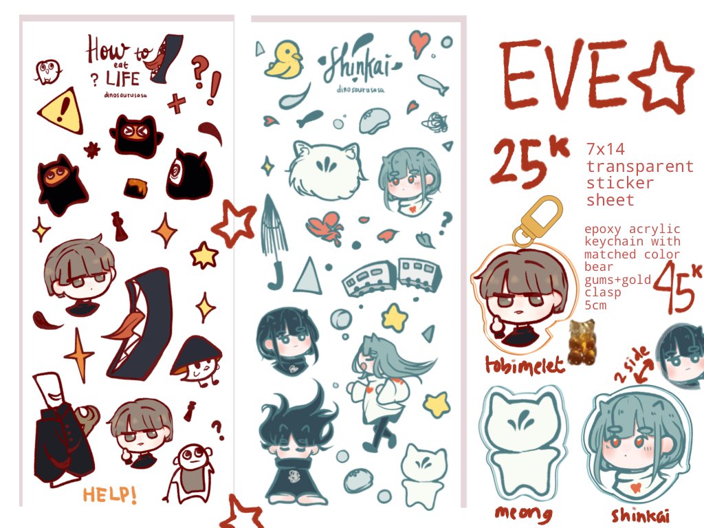 dinosaurusasa aka medpoc1999's #comifuro19 pre-order catalogue open! 🪄

📍 Mahawibu | Booth TBA
🗓️ 24 Sept - 3 Okt
📦 Pick-up &amp; Mail order 
fandom OMORI , Project Sekai , Reverse:1999 , EVE , OC
🔗docs.google.com/forms/d/1wfd_O…

any question please DM me #CF19 #cf19catalogue
(1/2)