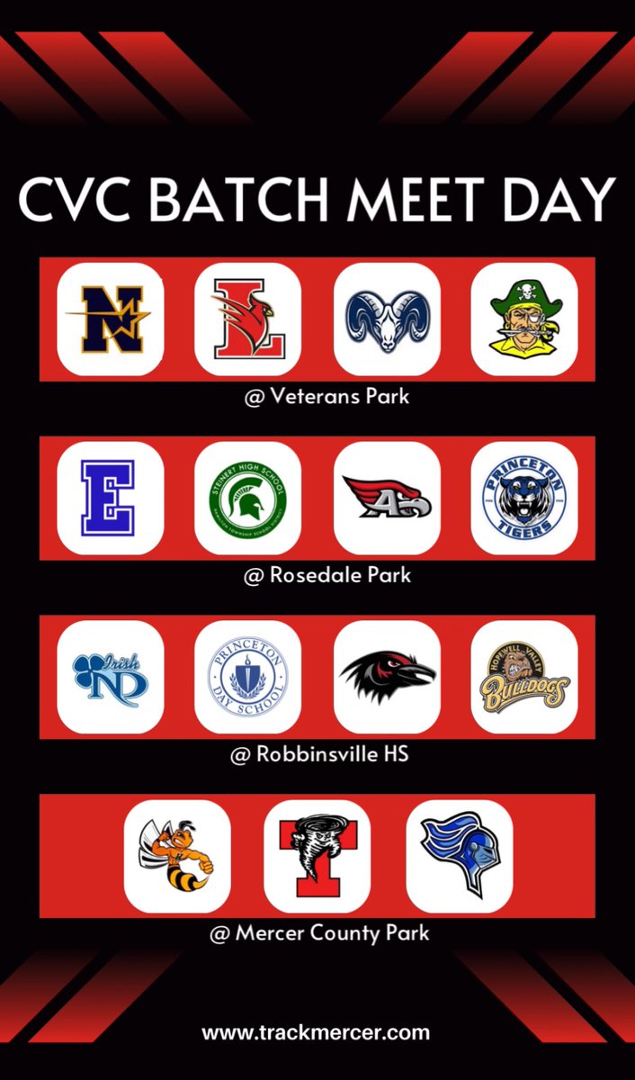 XC batch meet day in the Colonial Valley Conference! Last one of the year. <a href="/hvgirlsxc/">Hopewell Valley Girls XC</a> <a href="/EwingXCTF/">EHSXC/T&F</a> <a href="/wwp_athletics/">WWP AD</a> <a href="/HoValTrack/">HV Track/XC</a> <a href="/HHW_Athletics/">Hamilton West Sports</a> <a href="/steinertxc_tf/">steinertxctf</a> <a href="/StarAthleticsAD/">Nottingham Athletics</a> <a href="/PrincetonTF/">Princeton High TF/XC</a> <a href="/LTPSAthletics/">LTPS AD</a> <a href="/TField609/">Trenton_Central_TF</a> <a href="/NDNJAthletics/">Notre Dame HS Athletics</a>