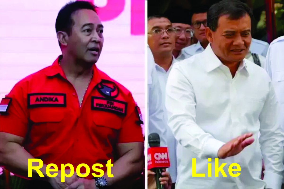 Pilgub Jawa Tengah 2024   

Andika Perkasa : Repost 
Ahmad Luthfi    : Like

Rambo vs Sambo