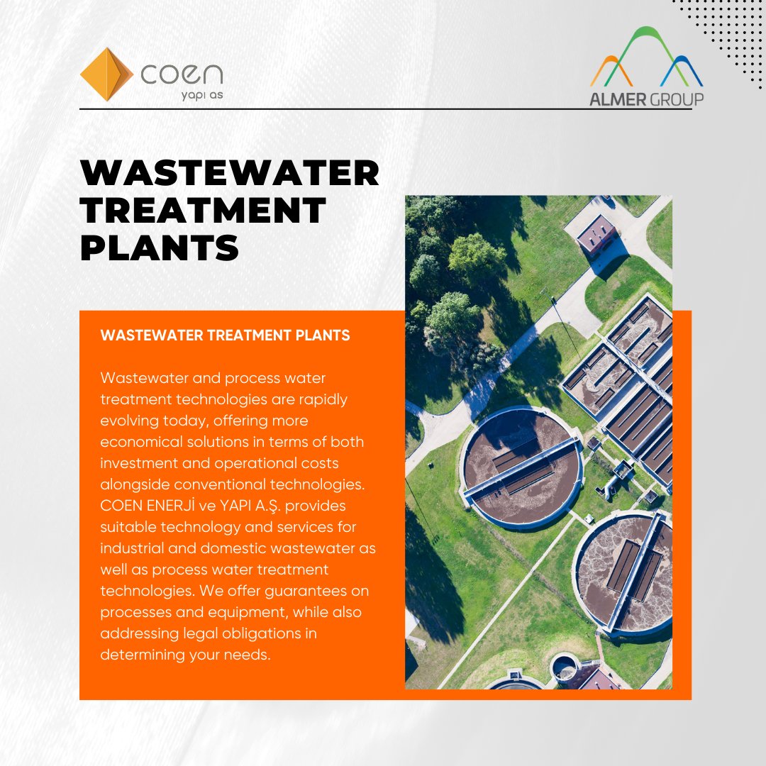 ALMERGroup's tweet photo. 🌊 Atıksu Arıtma Tesisleri 🌱

Hızla gelişen arıtma teknolojileri, ekonomik çözümler sunuyor. COEN ENERJİ ve YAPI A.Ş. olarak, endüstriyel ve evsel atıksular için en uygun teknolojiyi sağlıyoruz. Yasal yükümlülüklerinizi dikkate alarak süreç ve ekipman garantisi veriyoruz. https://t.co/ibV3oexk10