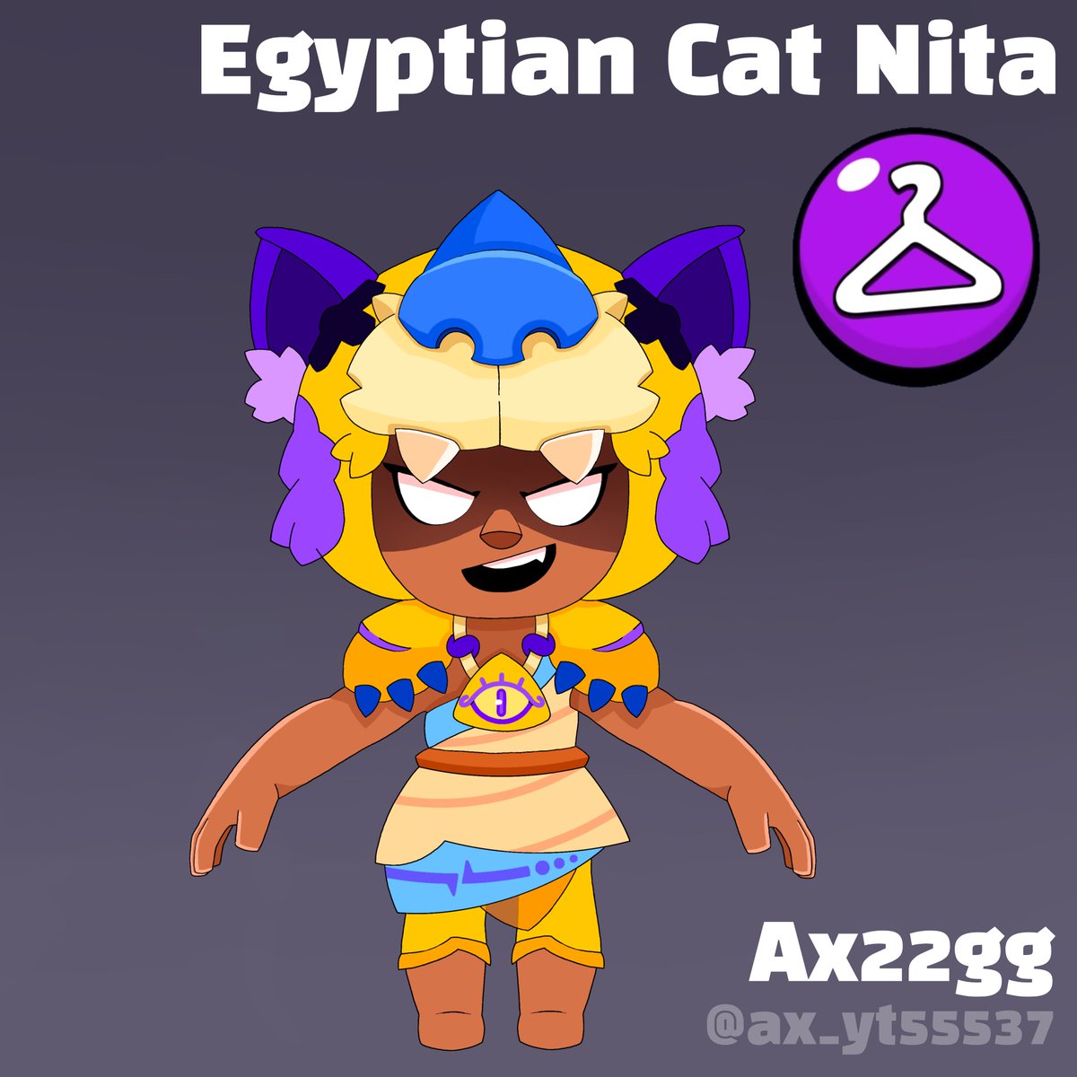 Egyptian Cat Nita
Price: 149 gems
#BrawlStars #conceptart #BrawlStarsArt