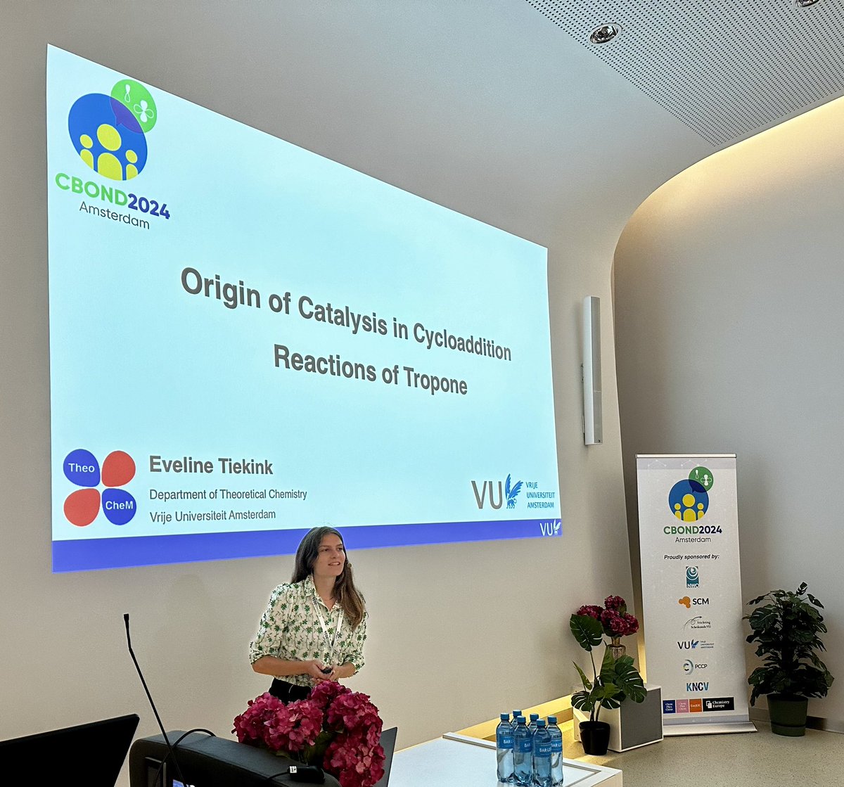 Eveline Tiekink (<a href="/EvelineTiekink/">Eveline Tiekink</a>) of <a href="/VUamsterdam/">Vrije Universiteit Amsterdam (inactief)</a> and <a href="/VU_TheoCheM/">The TheoCheM Group (Inactive)</a> presents a contributed talk <a href="/CBOND2024/">CBOND2024</a> on “Origin of Catalysis in Cycloaddition Reactions of Tropone.” #CBOND2024