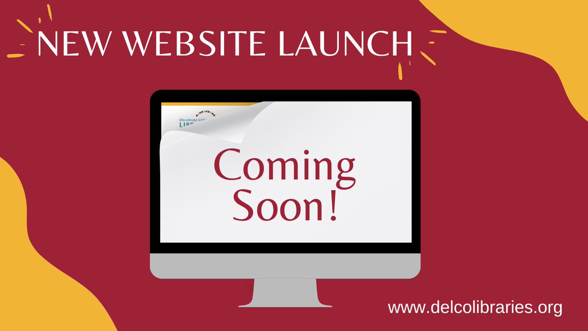 delcolibraries's tweet photo. Wednesday is the big day! We'll be launching our new website, which will have all of the same great content that you're used to, with a whole new look. The new site will be mobile friendly & make it easier to find our most popular items. Be sure to check it out!
#DelcoLibraries https://t.co/lr39rzTs3R