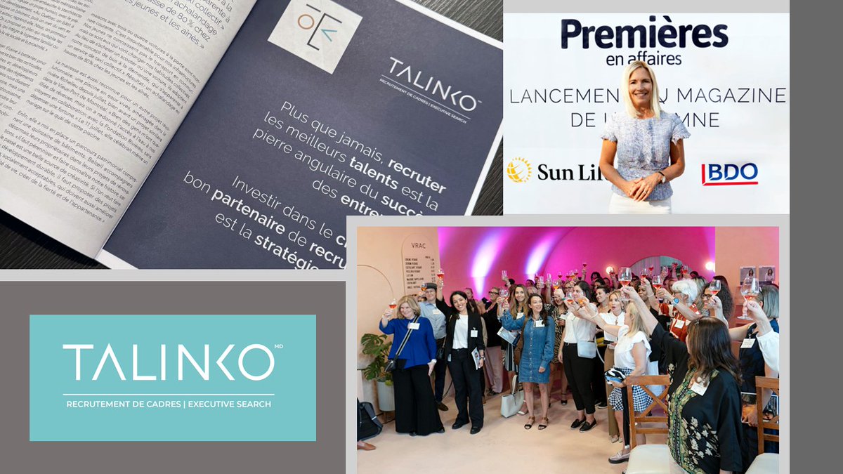 Talinko_Talent's tweet photo. Notre Présidente, Lucie Pellerin, assistait la semaine dernière au lancement du magazine de l’automne de Premières en Affaires.
 
Suivez nos articles mensuels :
https://t.co/BraYCLafPZ https://t.co/9SouJeKc4Y