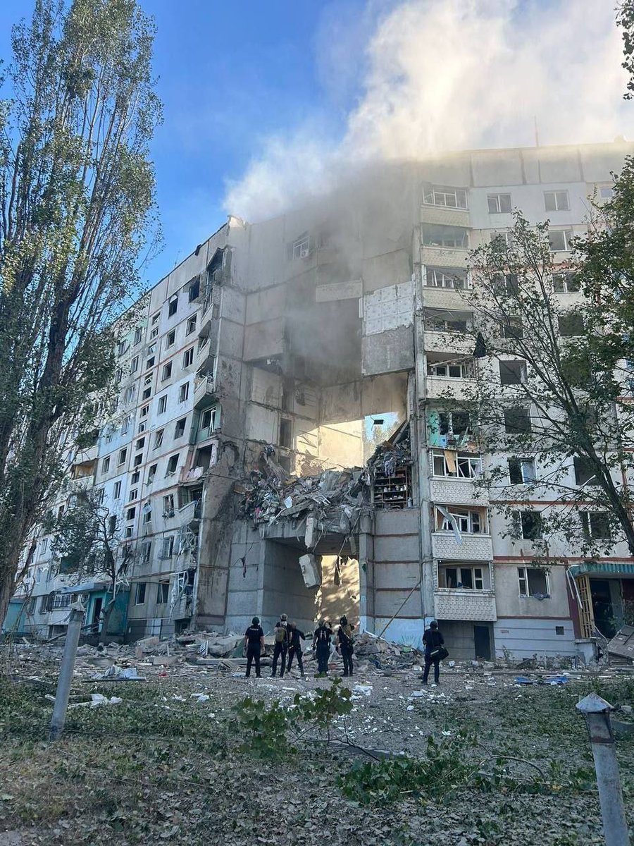 United24media's tweet photo. ⚡️ Three people have been killed and at least 15 injured in Russian airstrikes on Kharkiv using aerial bombs, according to regional governor Oleh Syniehubov. https://t.co/EjhJs5sMZD