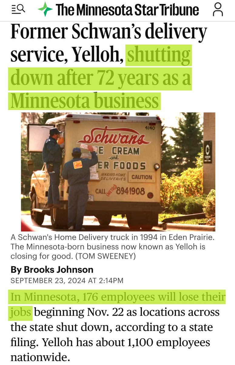 ANOTHER ONE BITES THE DUST

Another in the long list of those closing their doors permanently or relocating out of Minnesota. Not even long-standing companies can withstand the onslaught of Walz's army of new regulations and tax increases.
