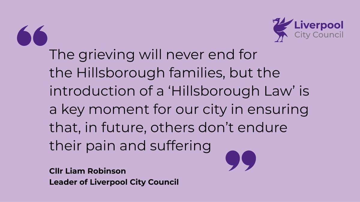 🗣️ | Council Leader, Cllr <a href="/liamrobinson24/">Liam Robinson</a>, welcomes Prime Minister Keir Starmer's commitment to introduce the #HillsboroughLaw by next April. 

He made the announcement during his speech at <a href="/ACCLiverpool/">ACC Liverpool</a>, describing it as "a law for Liverpool".