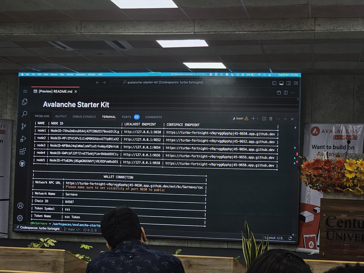 Promise_wils's tweet photo. @campustocrypto @avax
#Workshop #Bootcamp #deploy #CUTM #developers #solidity #hackathon #avaxchain #Snowman_Concensus https://t.co/AOVjOBPuGa