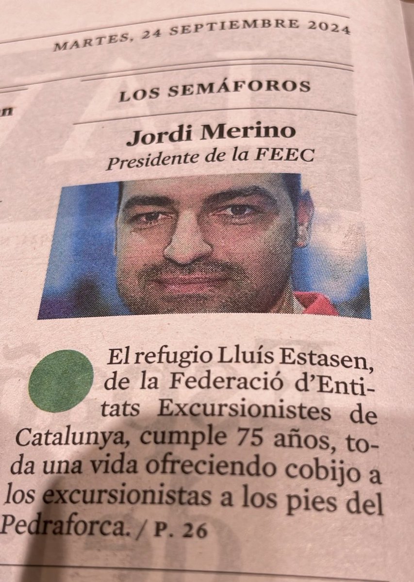 Gràcies <a href="/LaVanguardia/">La Vanguardia</a>, no cada dia tens un 🚦 🟢 semàfor verd. 

Seguim sentint la muntanya ⛰️

#sentlamuntanya #sommuntanya #refugisfeec