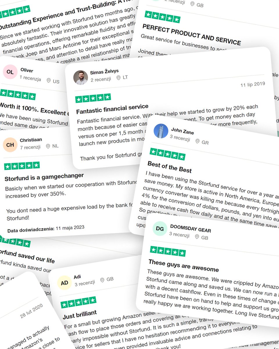 Our Trustpilot reviews are filled with success stories from boosting cashflow to increasing sales. Thank you to all our amazing clients for sharing how Storfund has helped their businesses grow. 
Proud to be a trusted partner on your journey to success!
#Trustpilot #Ecommerce