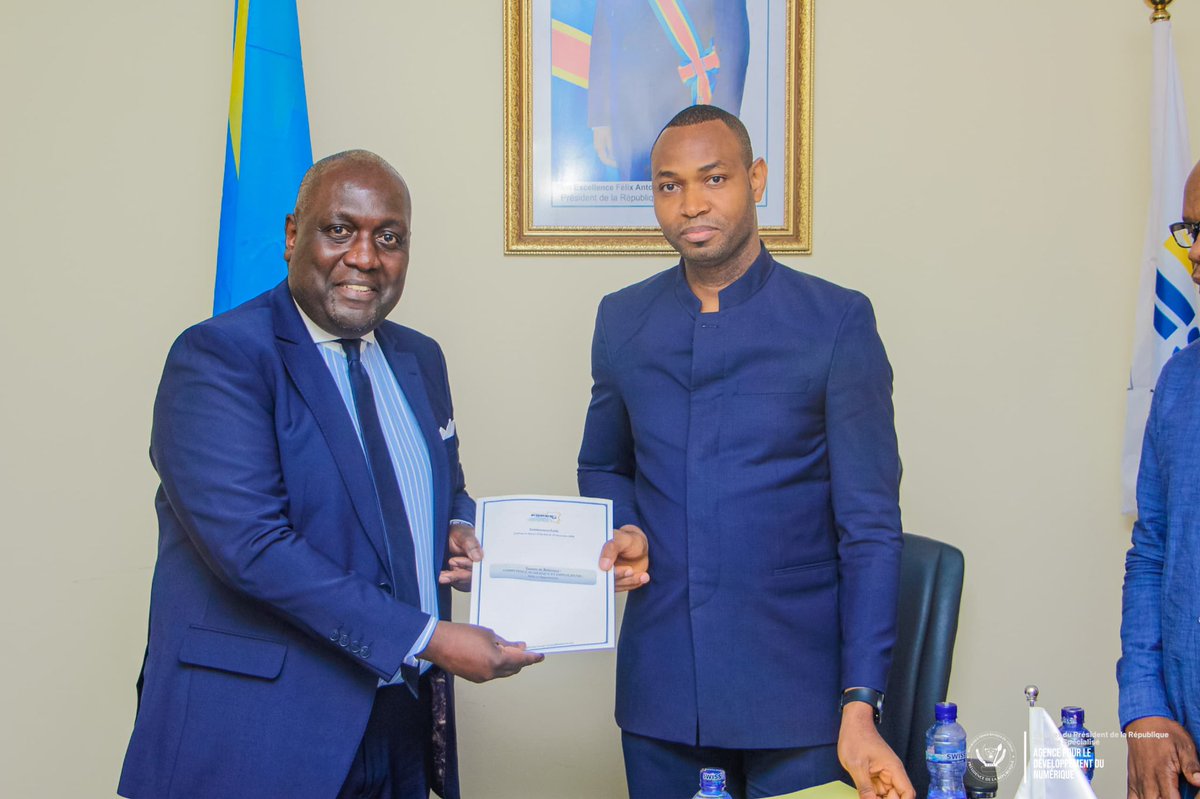 AdnRdc's tweet photo. L’ADN a visité le FSPEEJ @JosephMbuyi Ensemble, nous avons discuté de projets de collaboration, y compris un forum sur l'emploi des jeunes. La synergie pour l'emploi numérique est essentielle pour soutenir nos jeunes entrepreneurs #FSPEEJ #EmploiDesJeunes #ADN https://t.co/XHoexqYVWJ
