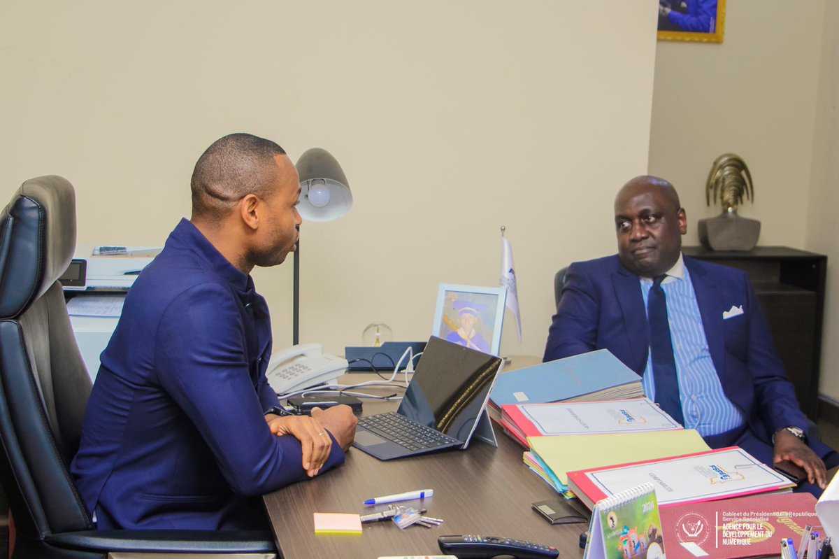 AdnRdc's tweet photo. L’ADN a visité le FSPEEJ @JosephMbuyi Ensemble, nous avons discuté de projets de collaboration, y compris un forum sur l'emploi des jeunes. La synergie pour l'emploi numérique est essentielle pour soutenir nos jeunes entrepreneurs #FSPEEJ #EmploiDesJeunes #ADN https://t.co/XHoexqYVWJ
