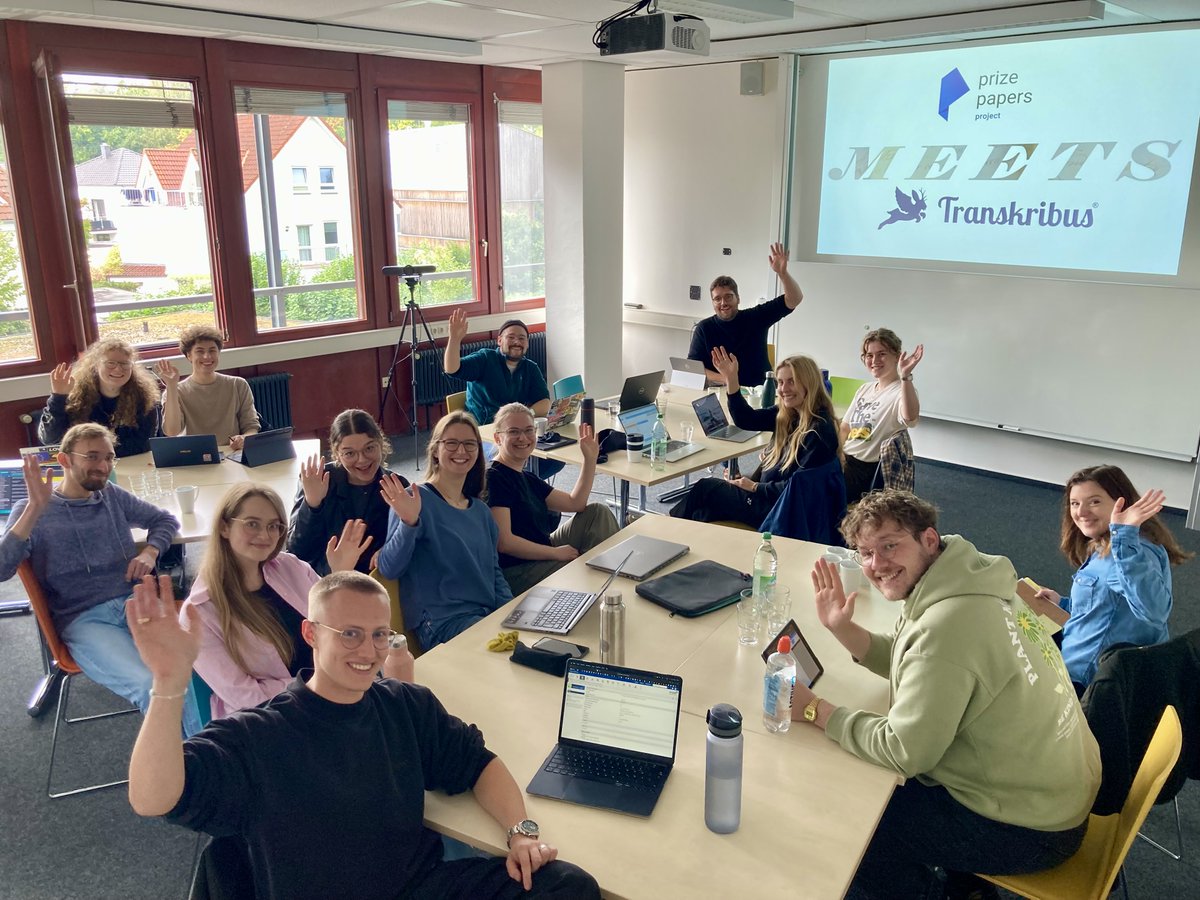 Prize Papers Project (@prize_papers) on Twitter photo Exciting times ahead! Today our research students received an introduction to <a href="/Transkribus/">Transkribus</a> from @FrankMarquardt_ and will now be using it regularly for their work and research. Transkribus is a very helpful tool if you work with documents in at least 19 languages. Exciting times ahead! Today our research students received an introduction to <a href="/Transkribus/">Transkribus</a> from @FrankMarquardt_ and will now be using it regularly for their work and research. Transkribus is a very helpful tool if you work with documents in at least 19 languages.
