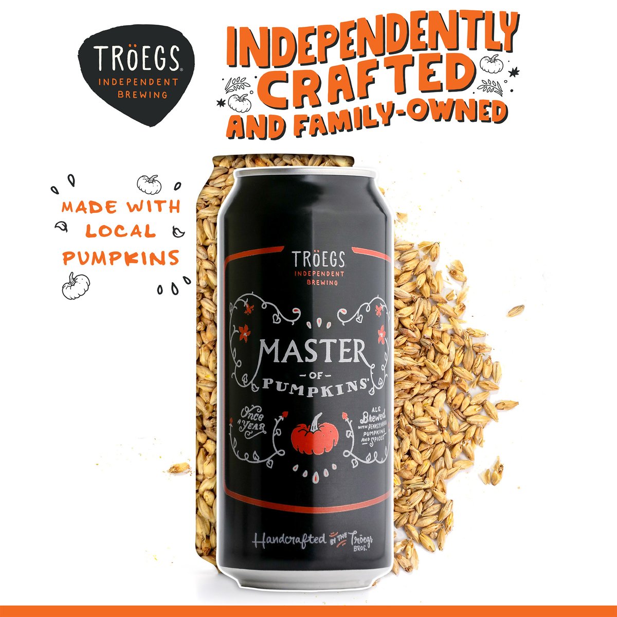 TroegsBeer's tweet photo. The Master of Pumpkins is back! This seasonal ale is made with Pennsylvania-grown longneck pumpkins and a blend of nutmeg, cinnamon, ginger, and clove. Keep an eye out for it at Tröegs locations and check https://t.co/JFWBOgLKF1 for availability. #Troegs #MasterofPumpkins #PABeer https://t.co/ZBUNbsCng9
