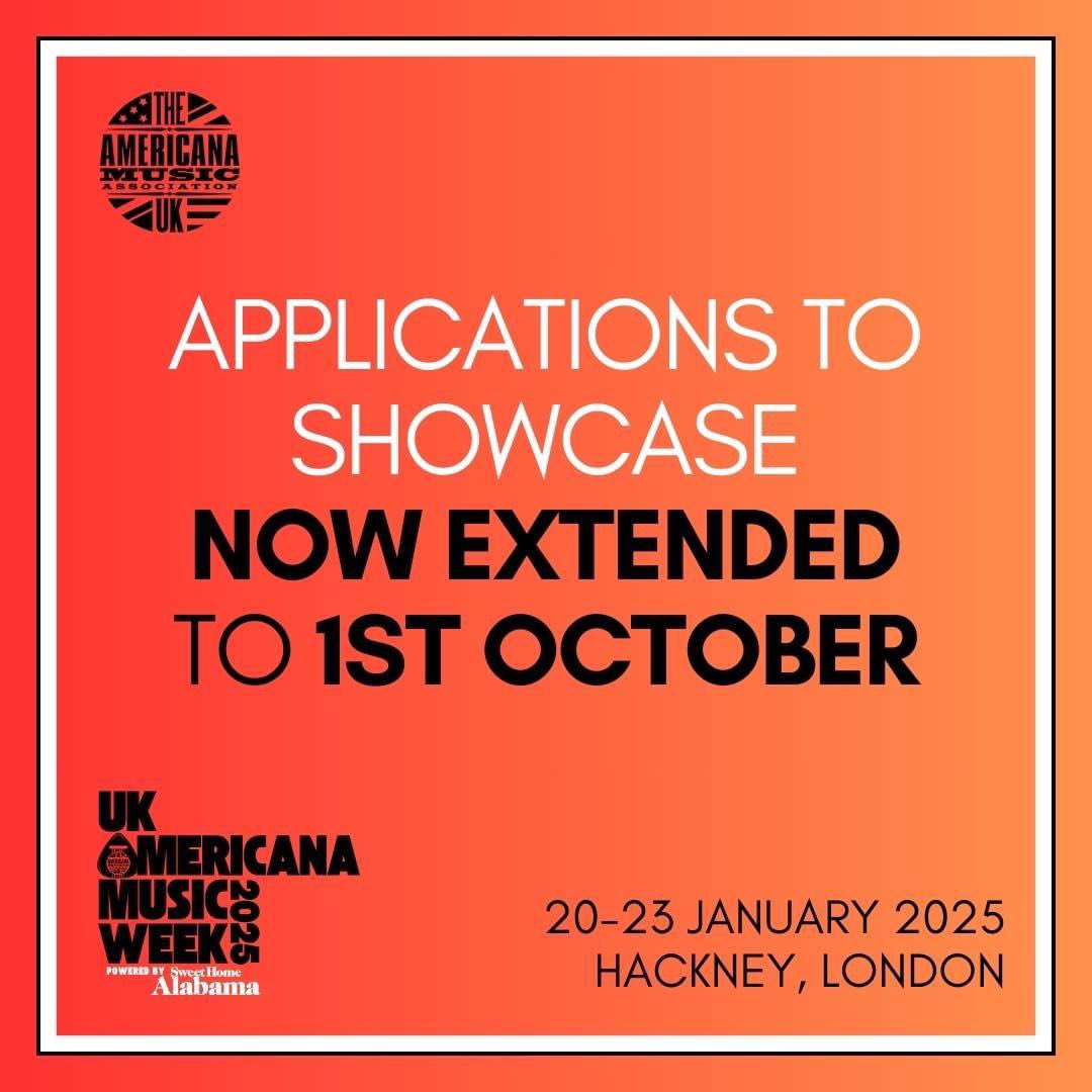 Americana Music UK (@theamauk) on Twitter photo Don’t forget showcase applications have been extended to the 1st October. 🎶
Link here: theamauk.org/Apply-To-Play
<a href="/AMERICANAFEST/">Americana Music Association</a> Don’t forget showcase applications have been extended to the 1st October. 🎶
Link here: theamauk.org/Apply-To-Play
<a href="/AMERICANAFEST/">Americana Music Association</a>