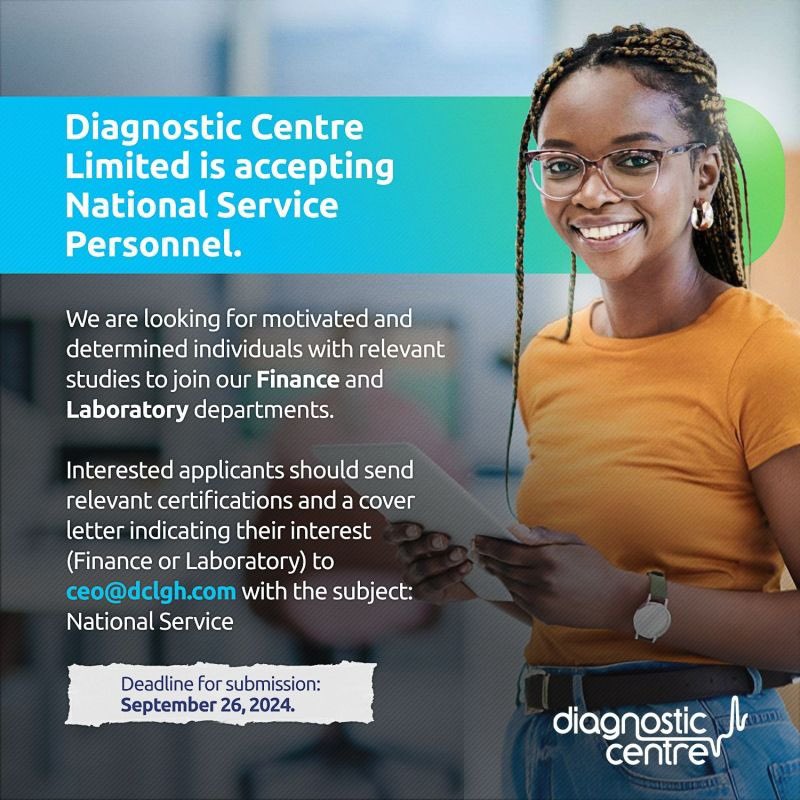 Any recent graduates looking for national service roles?
—————————————————
#jobsinaccra #jobsinghana #accrajobs #vacanciesghana #vacanciesinaccra #findajobghana #hiringaccra #jobopportunitiesghana #nssjobs