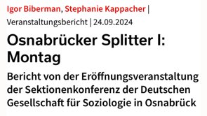 Über "Klassen, Klassifikationen, Klassifizierungen" diskutieren Soziologinnen und Soziologen derzeit in Osnabrück. Was ist von einer Sektionenkonferenz der DGS zu erwarten? Stephanie Kappacher und Igor Biberman waren auf dem Eröffnungsabend.
soziopolis.de/osnabruecker-s…
