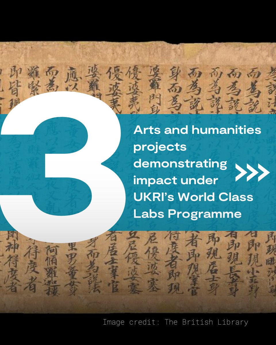 ahrcpress's tweet image. ICYMI – Christopher Smith, AHRC Executive Chair, showcases the incredible outcomes and impact of arts and humanities World Class Lab funding on creative and heritage sectors, five years on from the programme launch.

Blog from @rometostandrews:
ukri.org/blog/world-cla…