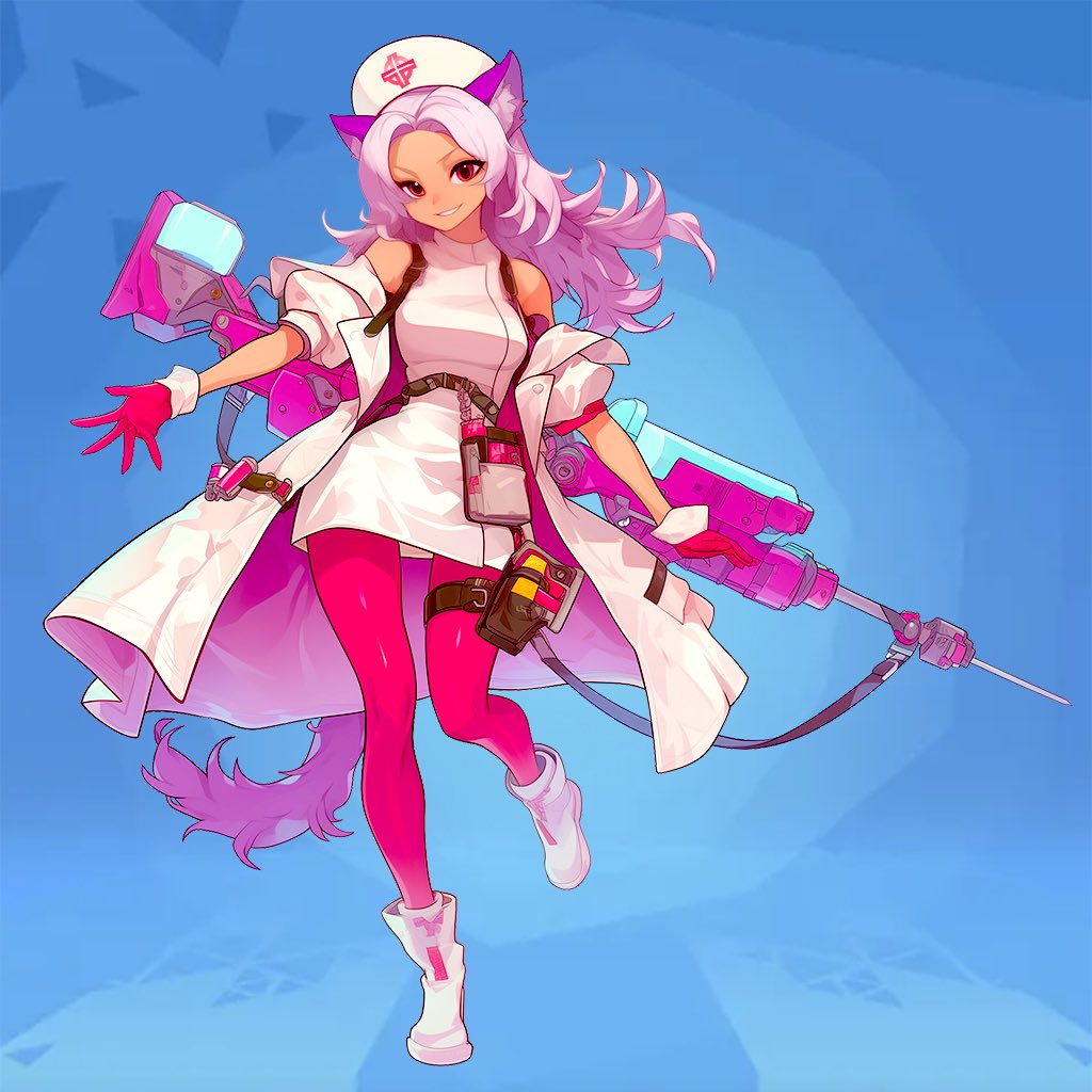 shino_oni's tweet photo. まさか最終選考に擬人化ヒーローが残れるとは思いませんでした🫶
動画だと細部がつぶれていそうなので、拡大するとこんなイメージの🐶の看護師さんです😆
saoさんもアトさんも入ってますし、どれが採用されるか楽しみです...!
#GasHero #HeroicEvolution https://t.co/AwWeiGXlwq