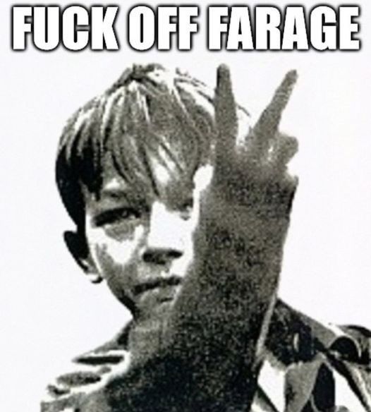 Fuck Off Farage

sydesjokes.blogspot.com/2024/06/fuck-o…

#FarageRiots #FarageRiot #FightFascism #FarRightFail #FarageIsAFanny #MoscowNigel #VladsArmy #KGBNews #PutinsPuppet @nigel_farage