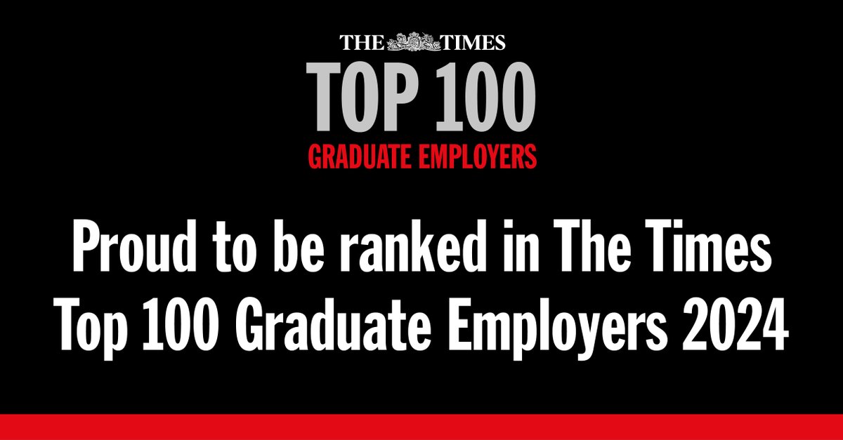 Forvis Mazars has been named, once again, as one of the UK’s leading graduate employers in this year’s The Times Top 100 Graduate Employers list 🎉

Explore their opportunities ➡ forvismaza.rs/6014mjxnE

#TimesTop100