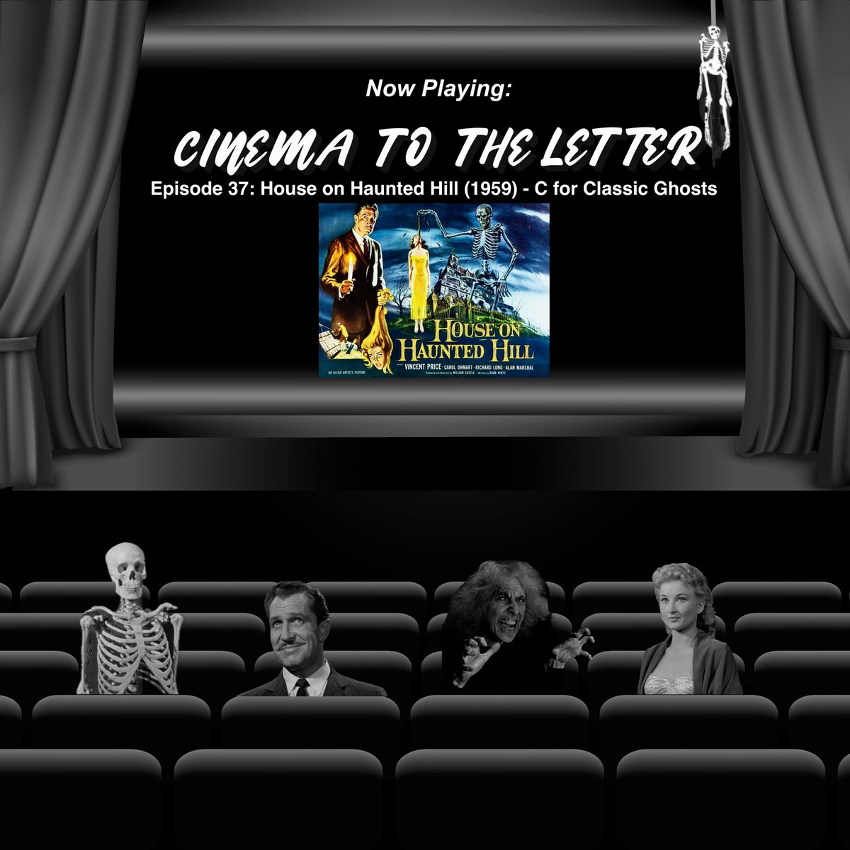❗️NEW EPISODE❗️Cinema To The Letter kicks off their ghost season with an episode about their C for Classic choice House On Haunted Hill featuring returning guest <a href="/liliisokay/">Lili</a>! Link below 👇