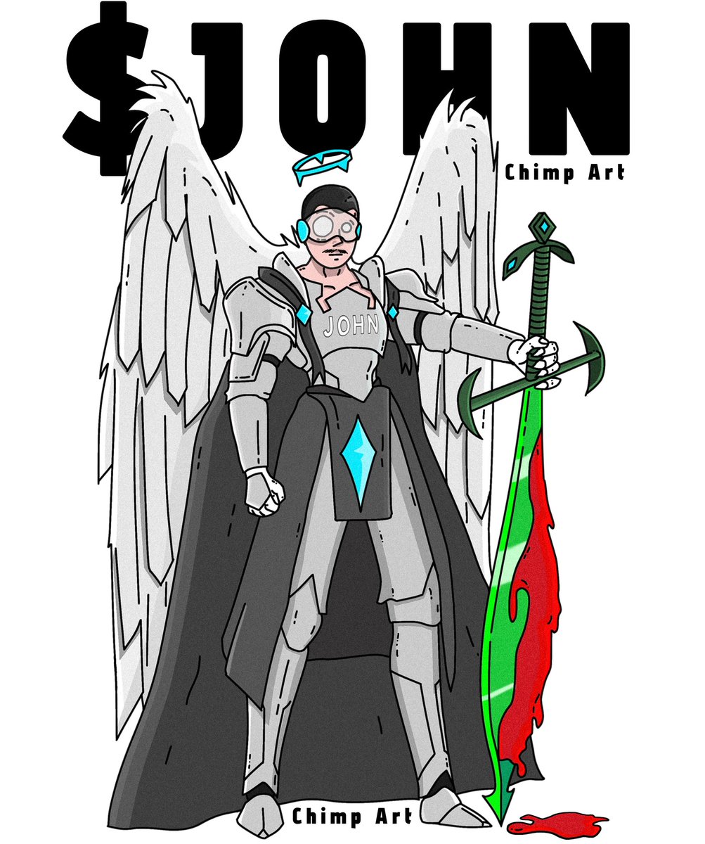 ChimpTheArtist's tweet photo. Here's my fanart of $JOHN token
#JohnToken #memecoin #Solana #art #memeart #john #digitalart https://t.co/To0H2kyQgL