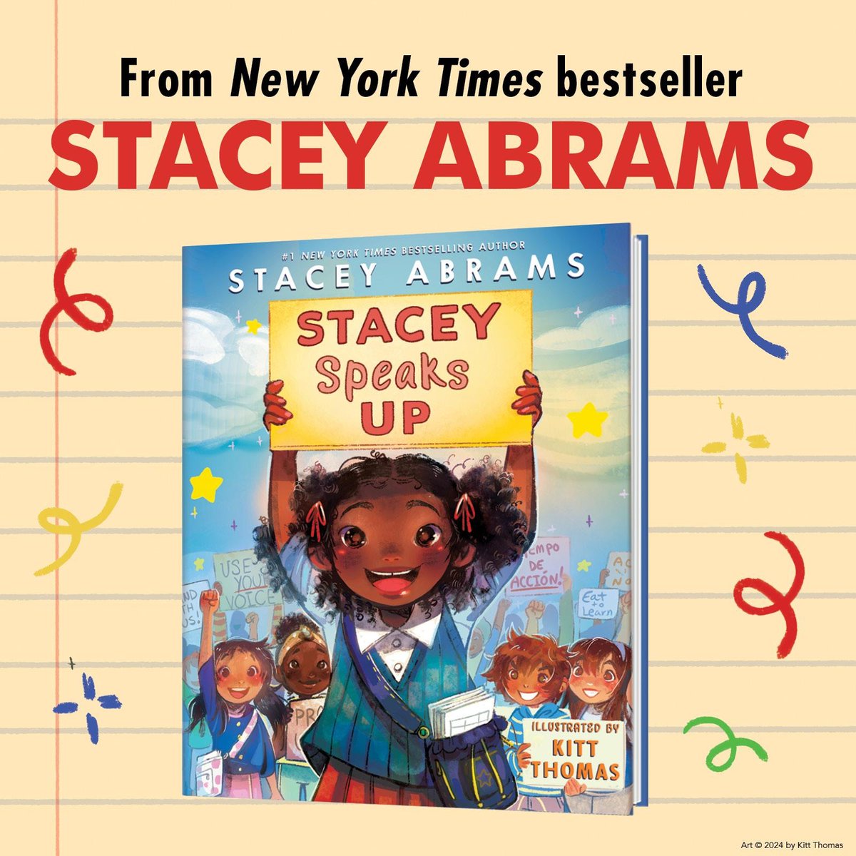 staceyabrams's tweet image. So thrilled that Stacey Speaks Up is out in the world today! This book is about empowering young readers to use their voices and stand up for what’s right. 

Order your copy here: harpercollins.com/pages/staceys-…