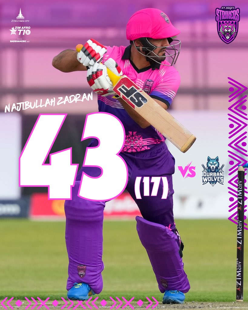 NewYorkStrikers's tweet photo. Superb striking by @iamnajibzadran ⚡️

#NYLS #Strikers #lagos #Africa #ZimAfro #ZimAfro2024 #T10 #NYLSvsDW #NajibullahZadran https://t.co/Ms1bY6782I