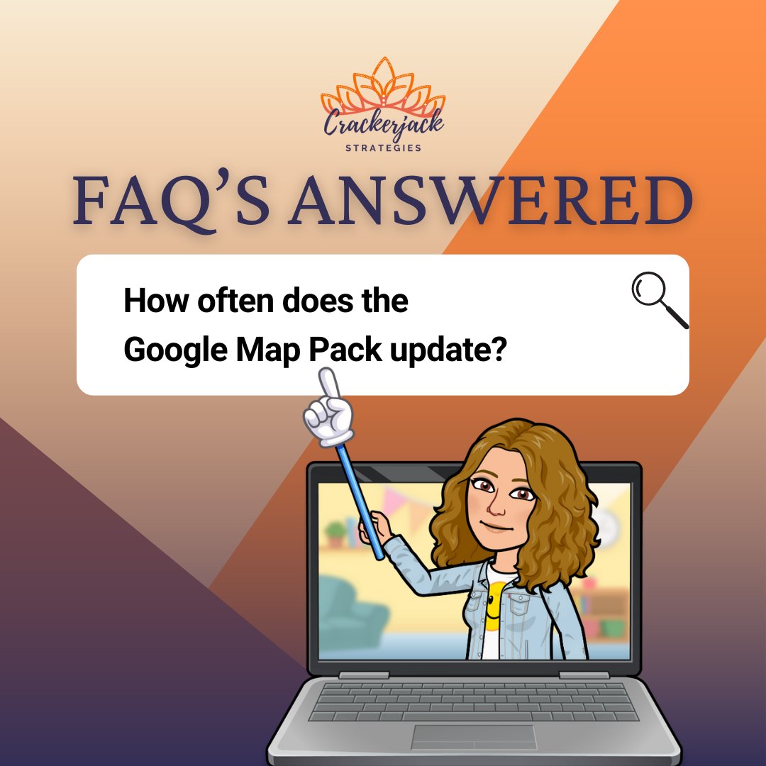 CrackerjackStr's tweet image. 🔍🤔 DYK | The Google Map Pack updates often with changes to business info, reviews, algorithms, and user interactions. It&apos;s different from Google checking your website updates. Visit Crackerjack Strategies DOT COM for more info!

#CrackerjackStrategies #MapPackRanking #LocalSEO