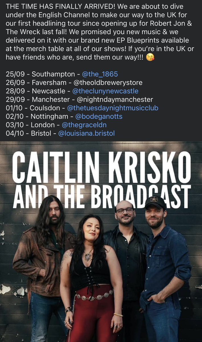 Shellbelz15's tweet image. Where are my UK music friends at!? 😄 This ✨INCREDIBLE✨band is heading your way! Go see them and let me know what you think!! 
#tour #rocknroll #UK #livemusic