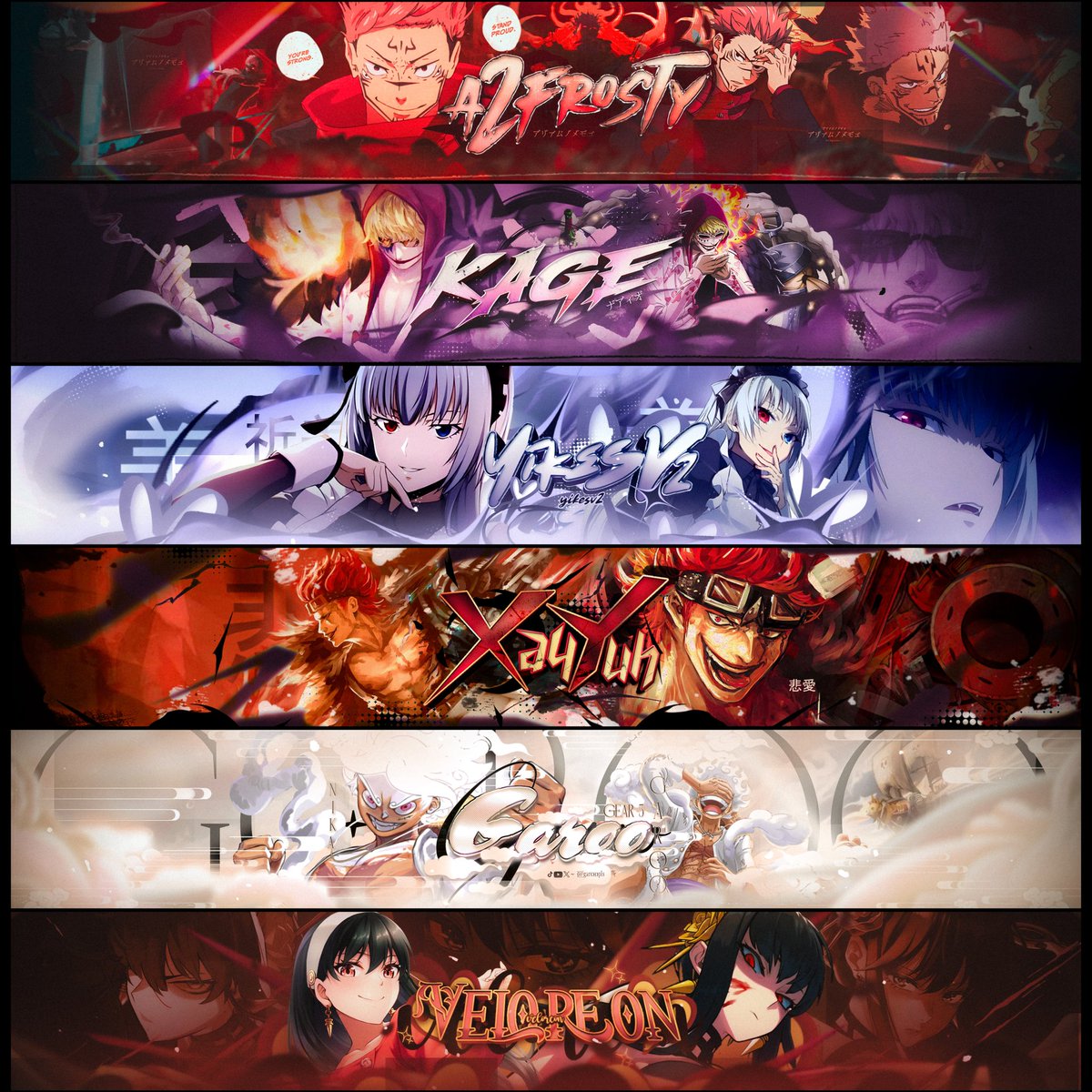 Recent Client Work! ✍️
 - YouTube Banners.

Support Appreciated! 💛