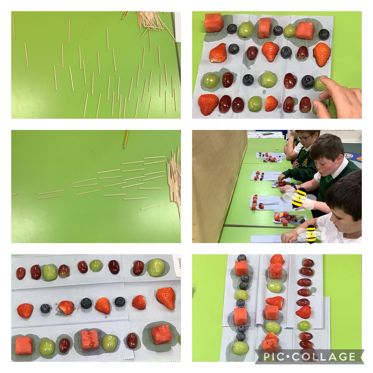 MrsIr_StP's tweet photo. Creating Patterns and Sequences with fruit and sticks! https://t.co/kzNYhabQaR