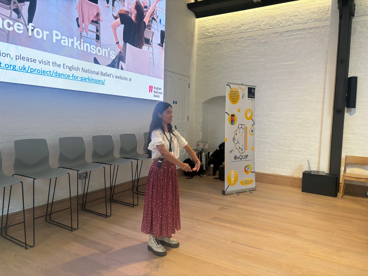 Delighted to see so many of our participants joining us both in person and online. 
Brilliant end to it with one of our very talented students (Ei) with a short dance routine. The power of music and exercise in Parkinson's disease <a href="/ParkinsonsUK/">Parkinson's UK</a> <a href="/CureParkinsonsT/">Cure Parkinson's</a> #Parkinsons
