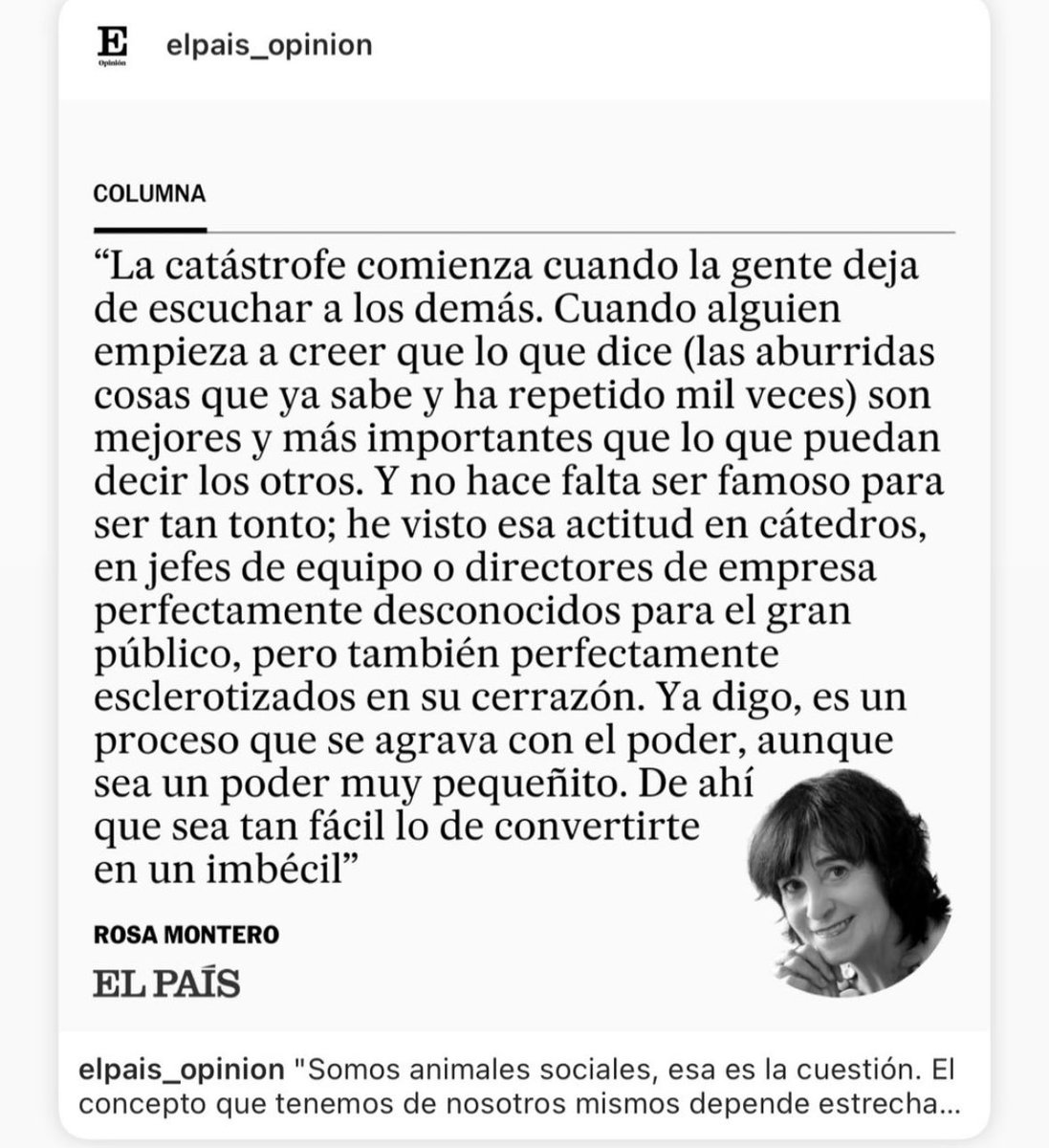 Pues eso… mas escuchar y menos pavonear
