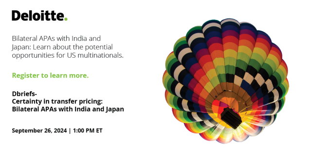 mikelayden2's tweet photo. Why are bilateral #AdvancedPricingArrangements (APAs) common, and how can they help handle transfer pricing disputes? Join our Dbrief webcast on Sept. 26 to learn their benefits and processes. https://t.co/IyrJY3zgJk https://t.co/lVAAjf7qUx