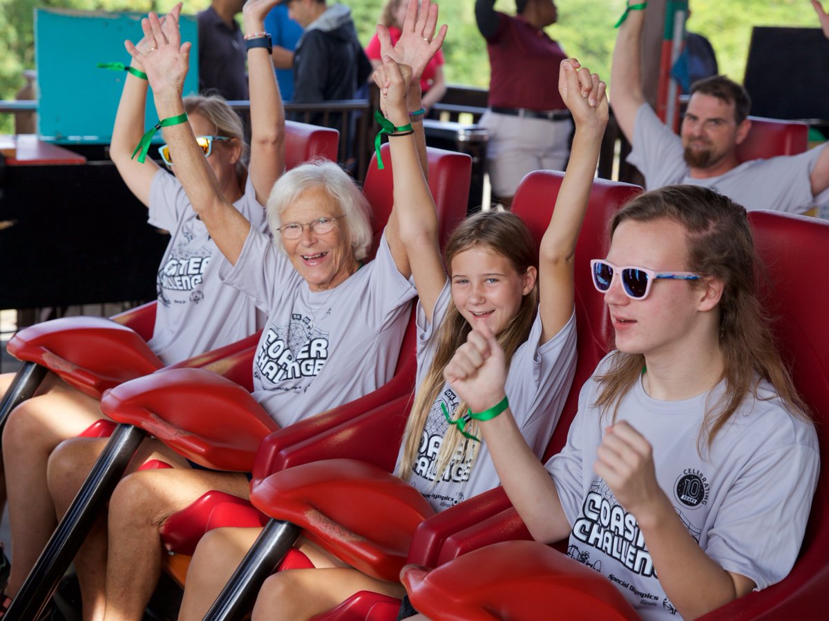 SO_Illinois's tweet photo. Shouting THANK YOU to all who participated in the 2024 #CoasterChallenge 🎢 💜 at @SFGreat_America! Because of you, our #UnifiedGeneration will continue to make lasting impacts on #inclusion in Illinois schools. 

More photos: https://t.co/xy0YZbp5bx https://t.co/KgfyvIBNZ1