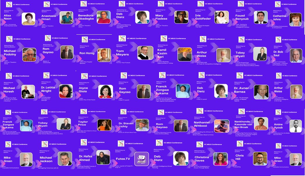 Join us for our free VC MEAX (Middle East and Africa) Conference (Monday, September 23rd - Thursday, September 26th), where we welcome these experts who will share their knowledge ls:
Day Two: streamyard.com/watch/fK8jqvfN…​
​Day Three: posting soon
Day Four: posted soon